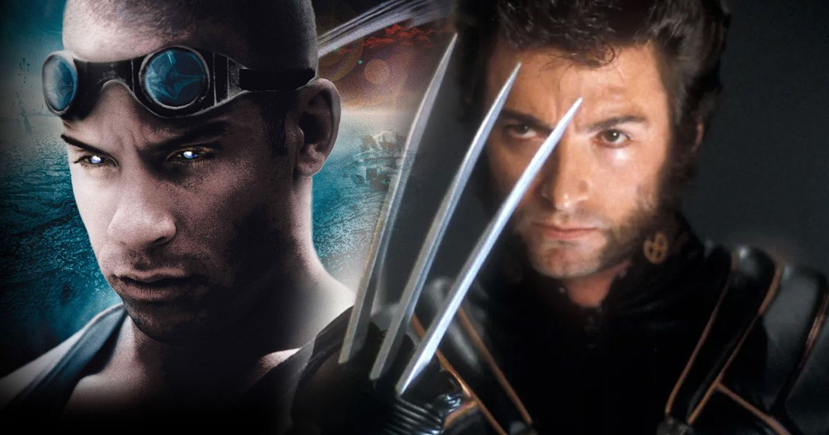 Split image of Wolverine from X-Men and Riddick from Pitch Black