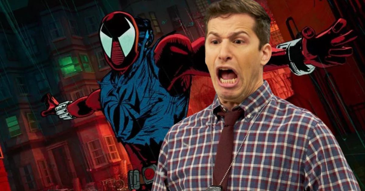 Andy Samberg as Scarlet Spider-Man in Spider-Man Across the Spider-Verse