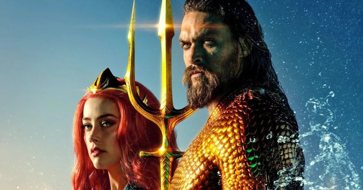 Jason Momoa and Amber Heard in Aquaman.