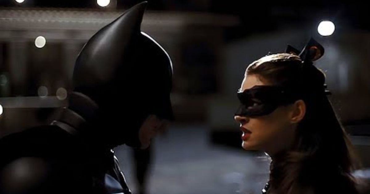 Bale and Hathaway in The Dark Knight Rises