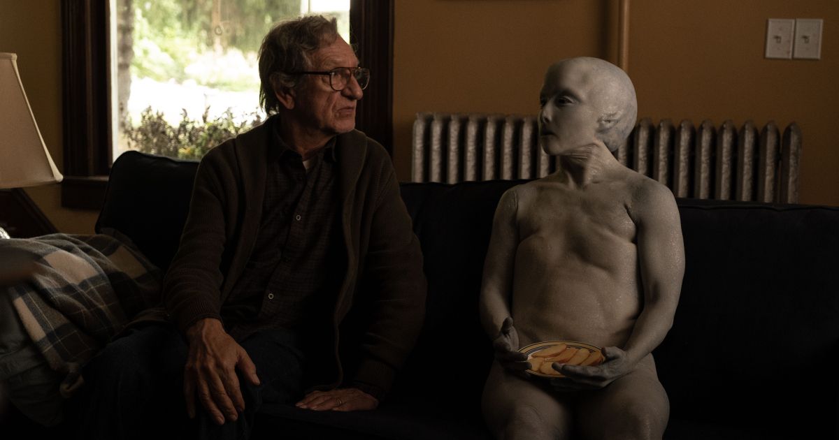 Ben Kingsley and the alien in Jules