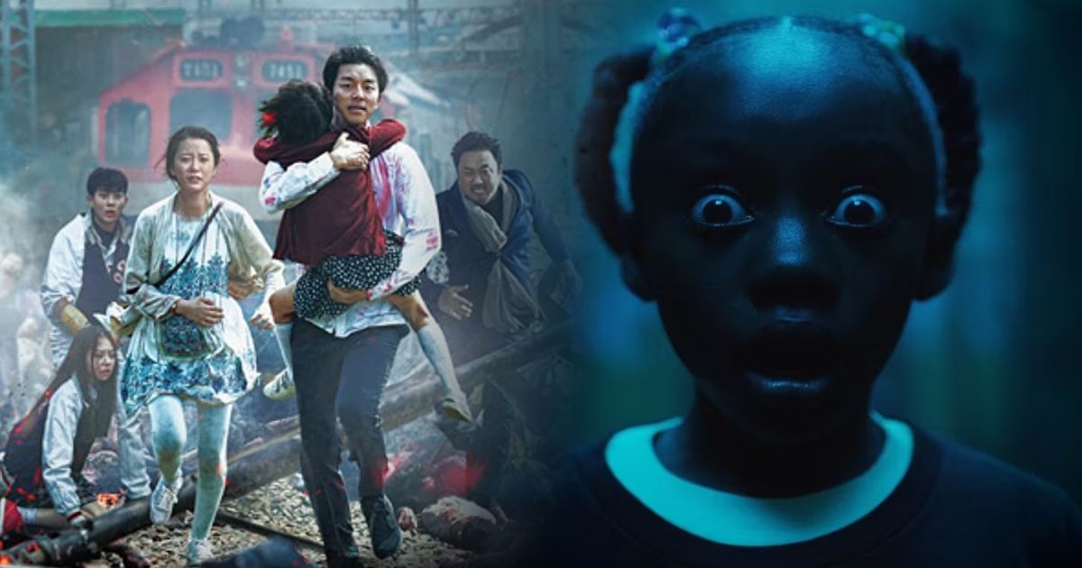 Split image of Train to Busan and Us movies