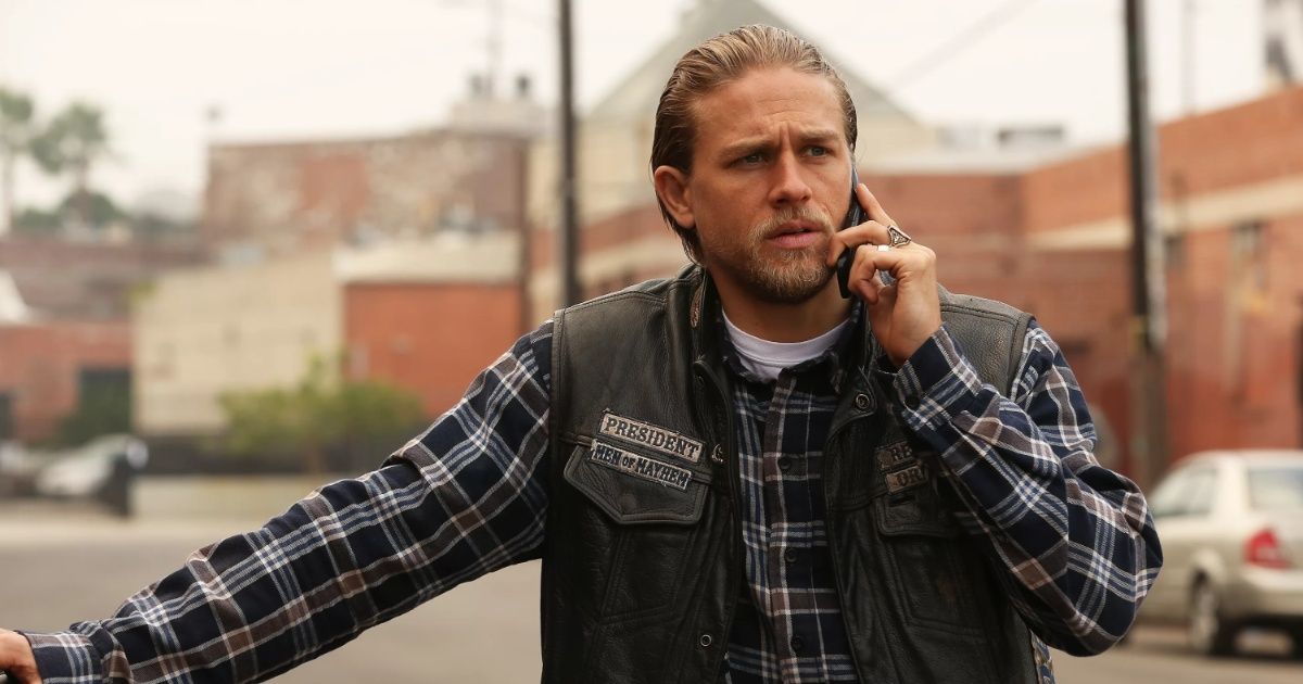 Jax Teller makes a phone call in Sons of Anarchy