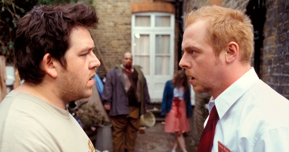 Ed and Shaun With Zombies in Shaun of the Dead