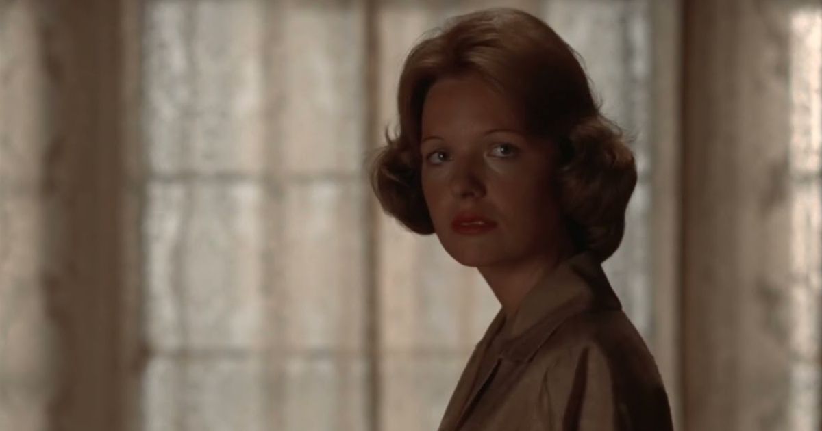 Michael Corleone's wife Kay in the final scene of The Godfather