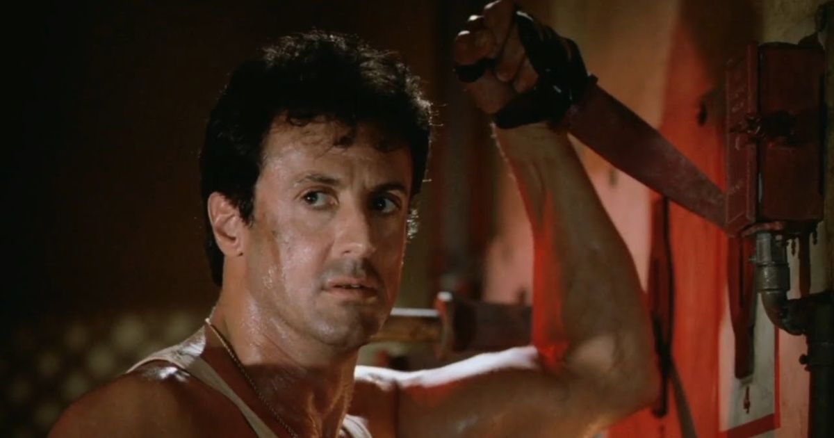 Stallone as an inmate in Lockup (1989)