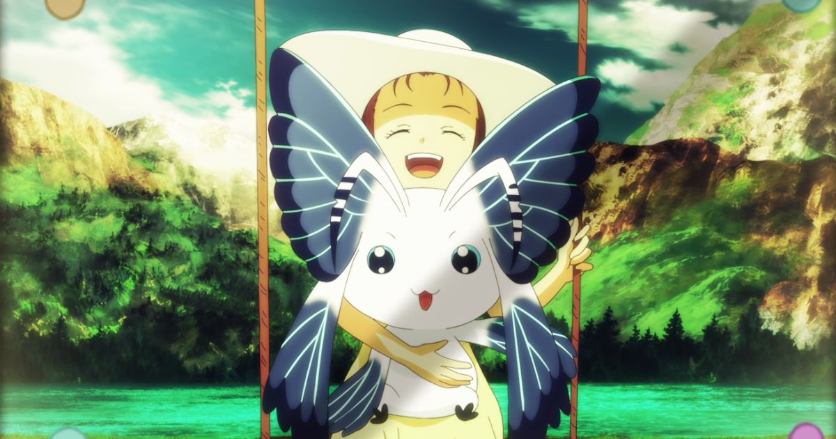Morphomon and Menoa in Digimon Adventure Last Evolution Kizuna