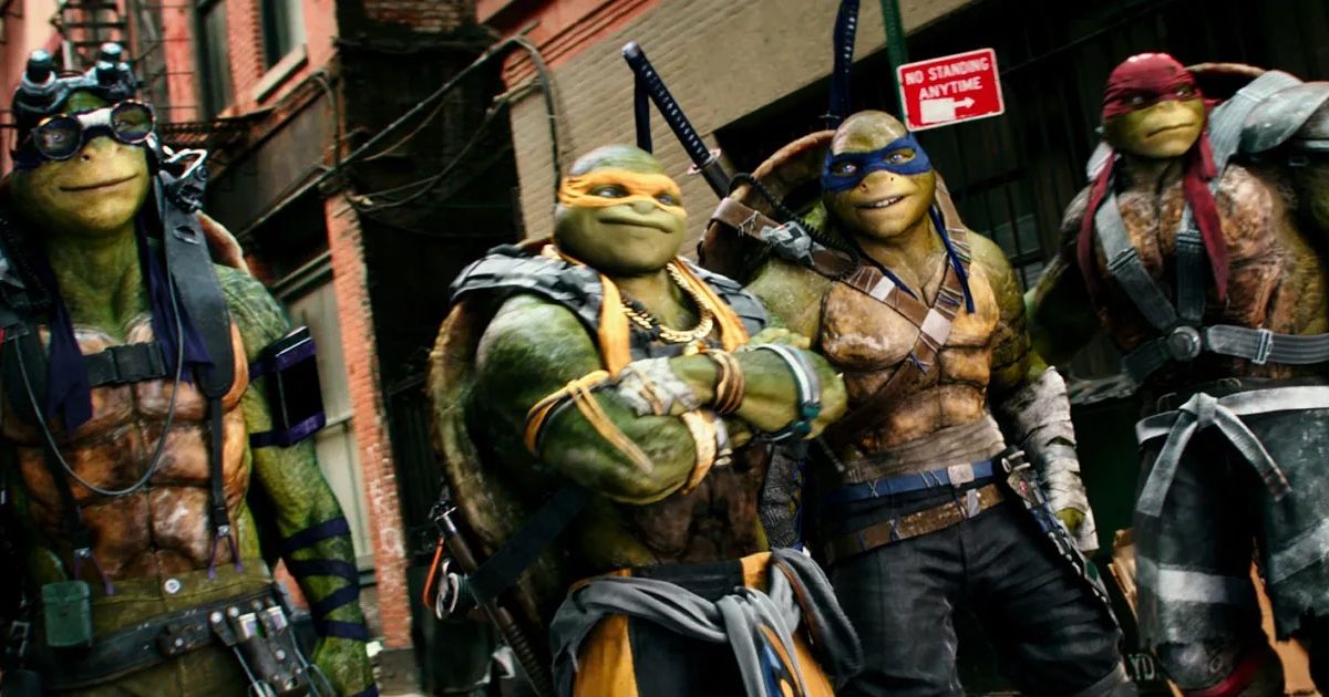 The Teenage Mutant Ninja Turtles in their 2016 film.