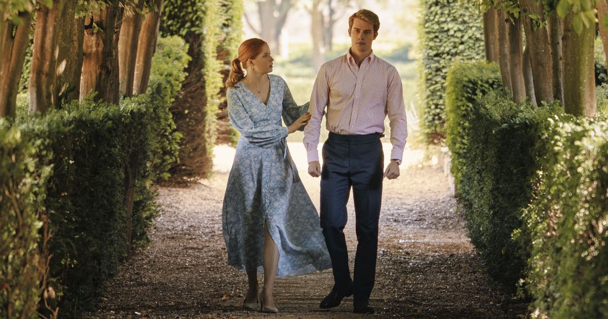 Henry and Beatrice walk in Red, White & Royal Blue