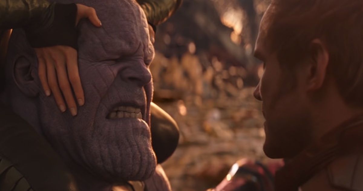 Star-Lord attacks Thanos in Avengers Infinity War