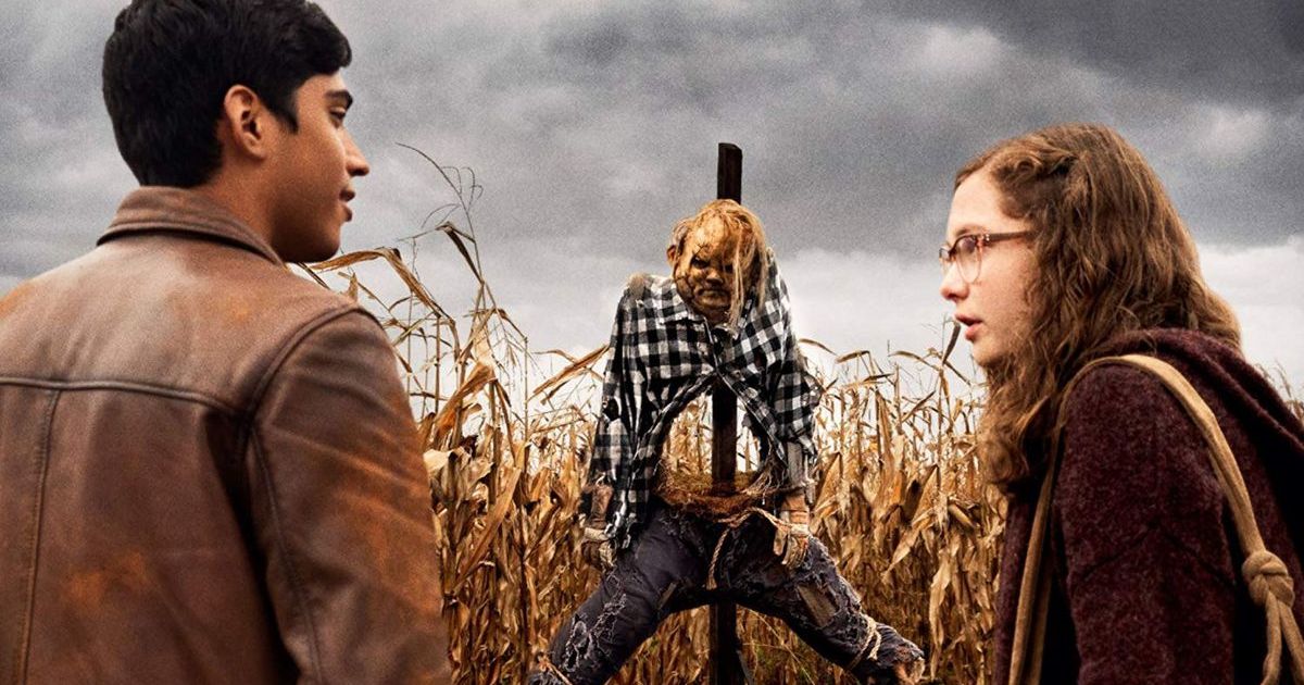 Teens and Scarecrow in Scary Stories to Tell in the Dark