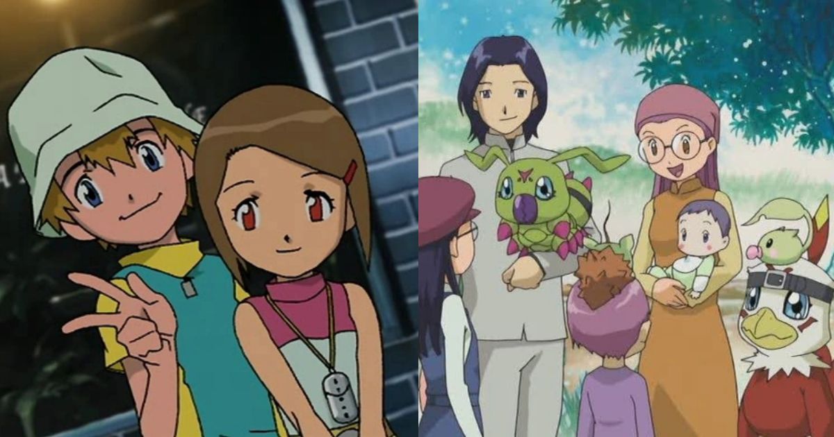 TK and Kari with Ken and Yolei from Digimon the Movie and Digimon Adventure 02