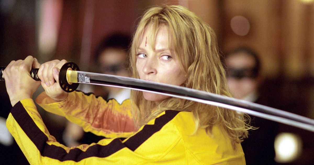 Uma Thurman wielding a samurai sword in Kill Bill