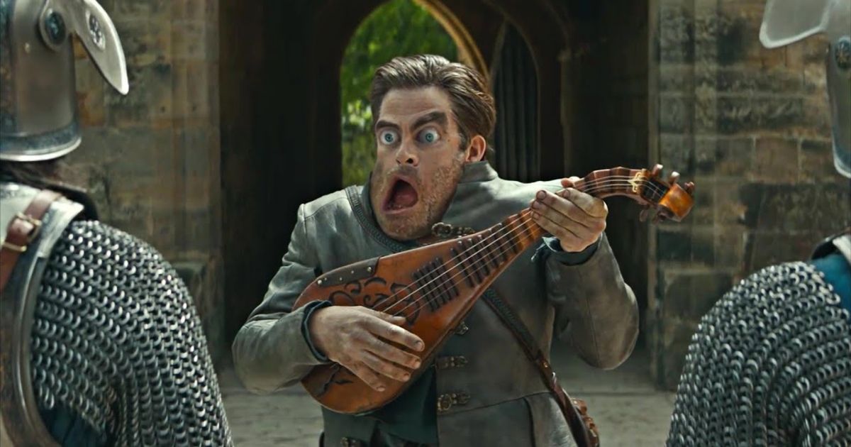 A disorted Chris Pine as Edgin in Honor Among Thieves