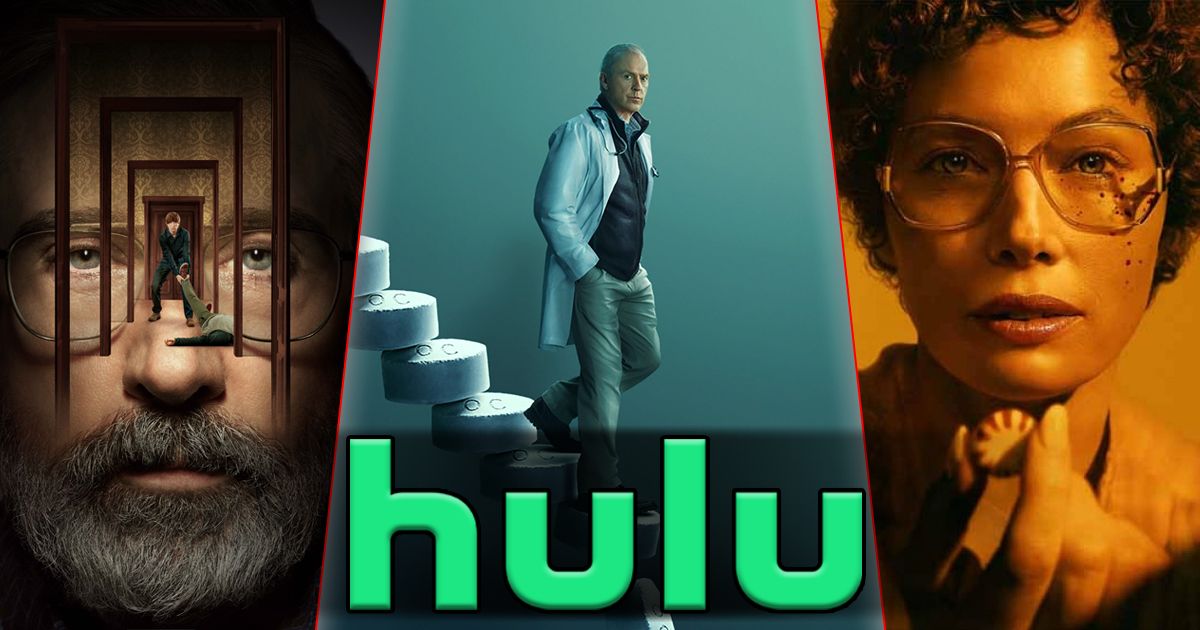 Split image of The Patient, Dopesick, and Candy on Hulu