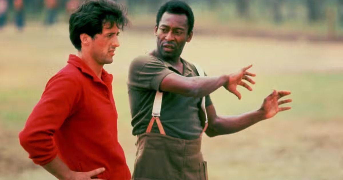 Stallone with the legendary soccer player Pele in Escape to Victory (1981)