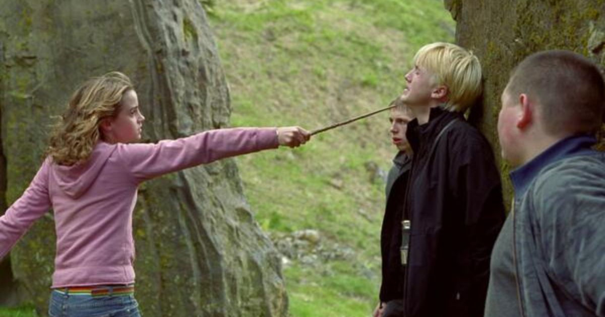 Hermione Granger and Draco Malfoy in Harry Potter and the Prizoner of Azkaban