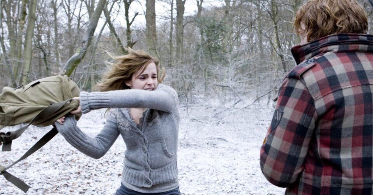 Hermione Granger and Ron Weasley in Harry Potter and the Deathly Hallows Part 2