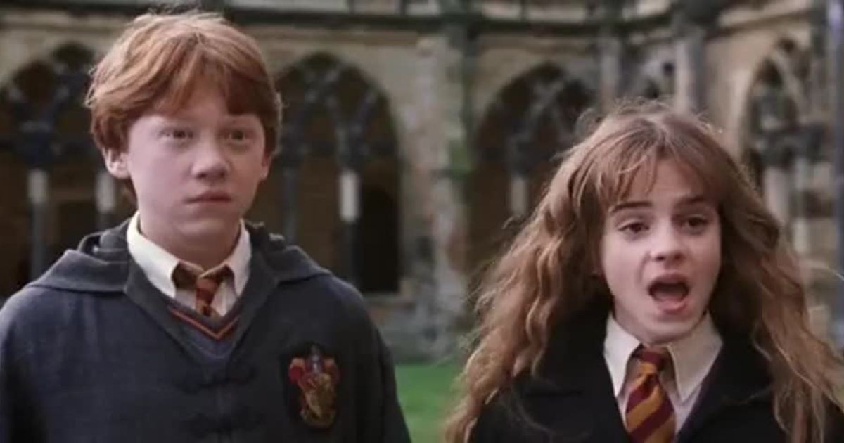 Ron Weasley and Hermione Granger in Harry Potter and the Chamber of Secrets