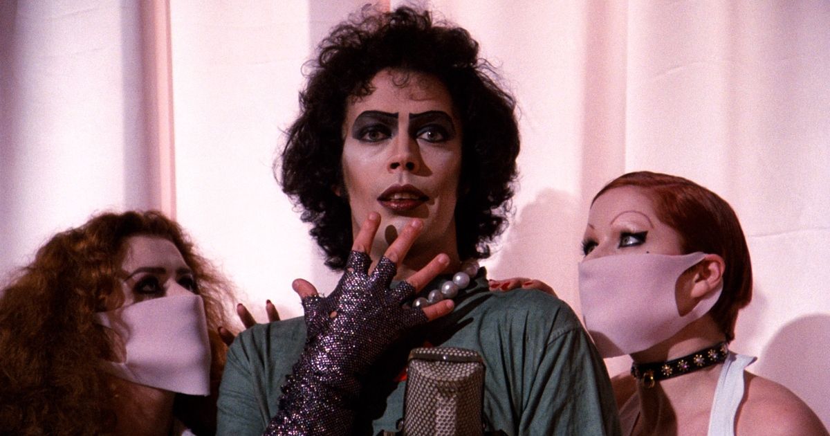 The Rocky Horror Picture Show with Tim Curry dressed as the doctor