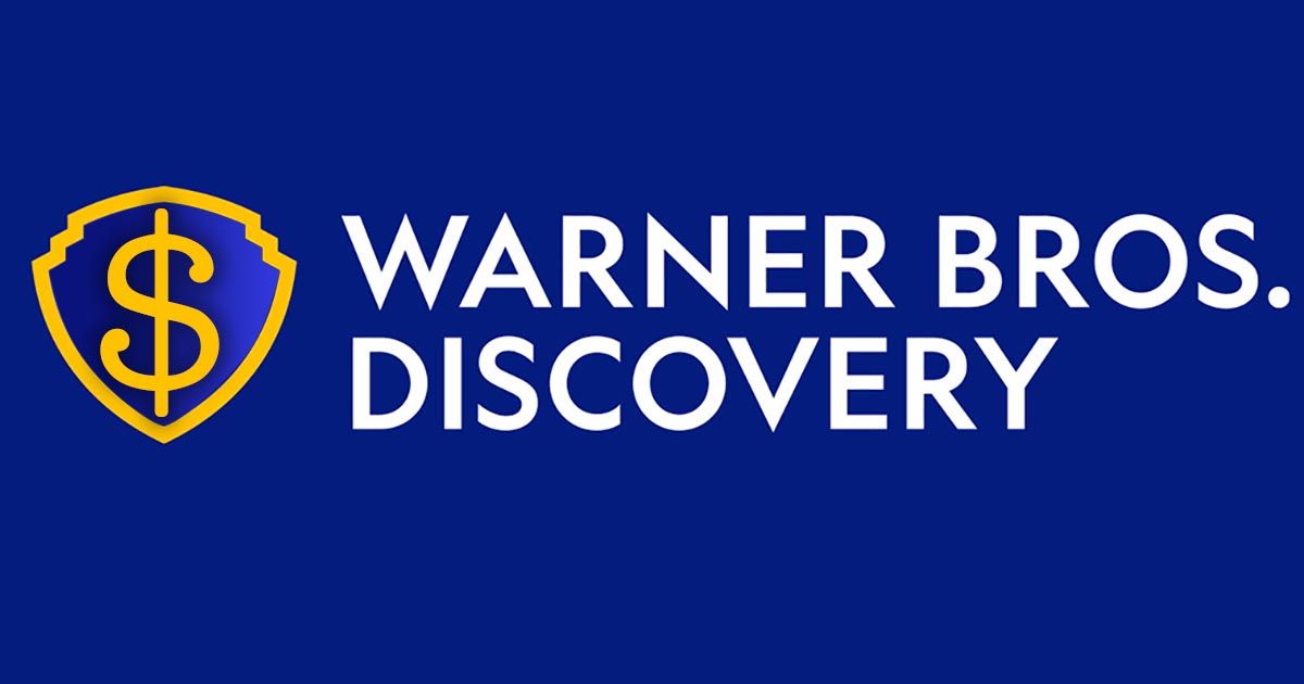 O logotipo da Warner Bros. Discovery com um cifrão próximo a ele.