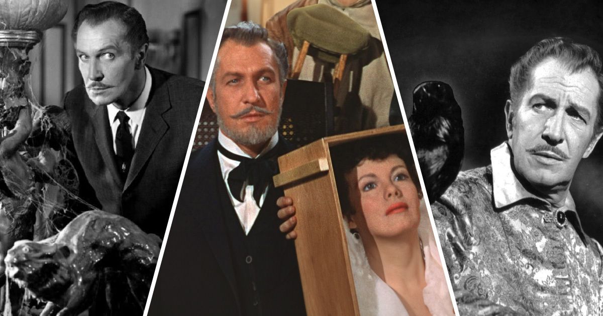 Vincent Price in House on Haunted Hill, House of Wax, The Raven