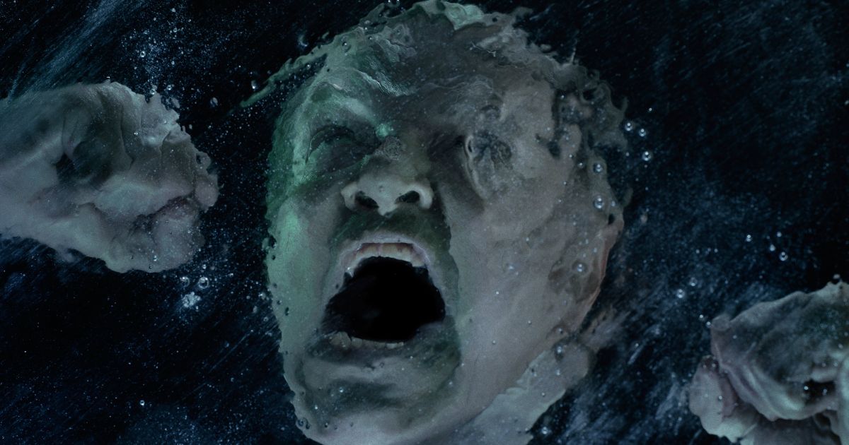 A screaming face behind ice in AMC's The Terror (2018)