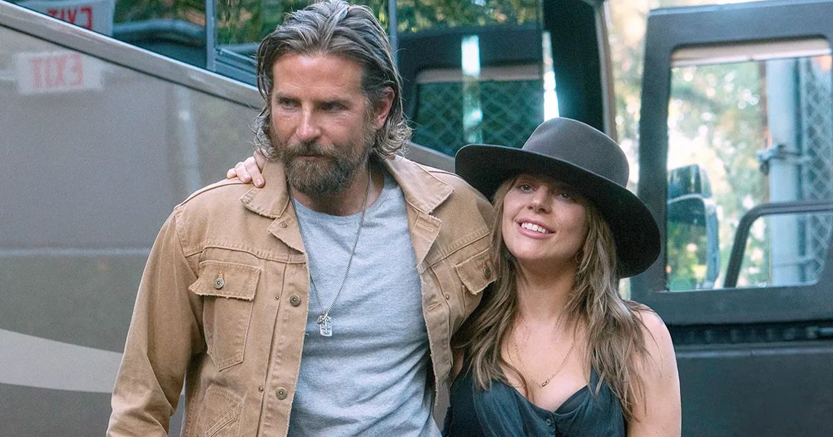 Jack and Ally embrace in A Star is Born