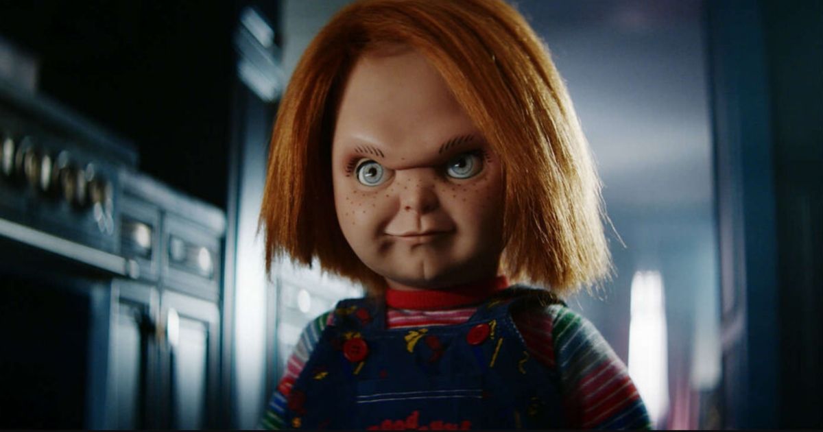 Chucky glaring at someone.