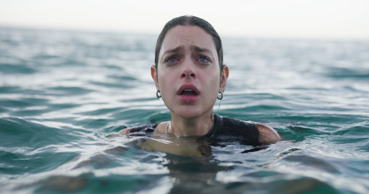 Dangerous Waters with Odeya Rush floating in the water