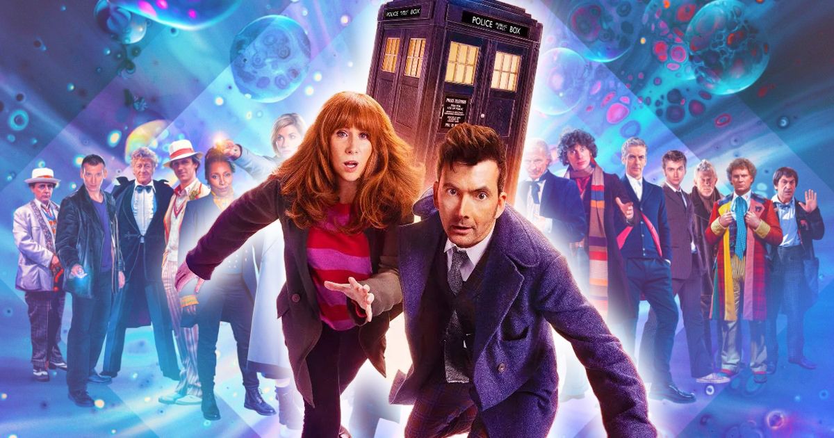 Doctor Who 60th Anniversary promo image, featuring all the past Doctors.