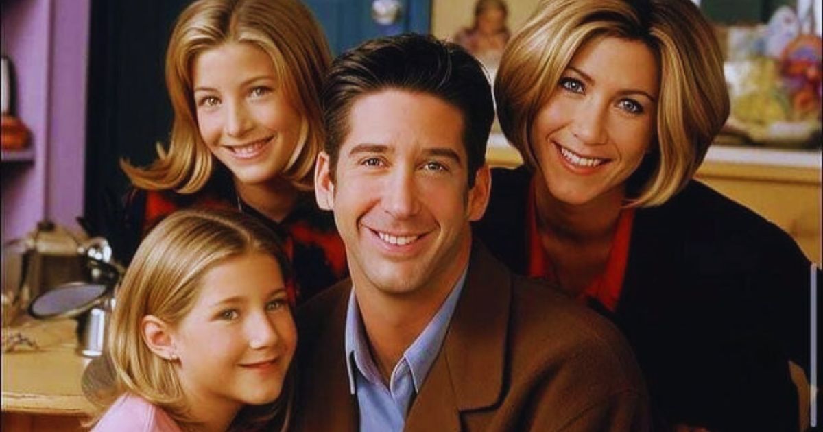 Jennifer Aniston, Courteney Cox, Lisa Kudrow, and Friends Cast Are Depicted as Couples with Kids in an AI Fan Art