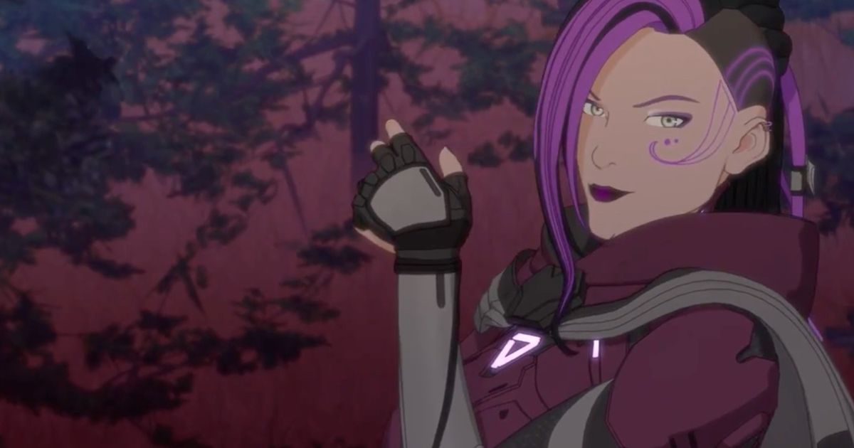 Val has purple hair in Gen: Lock