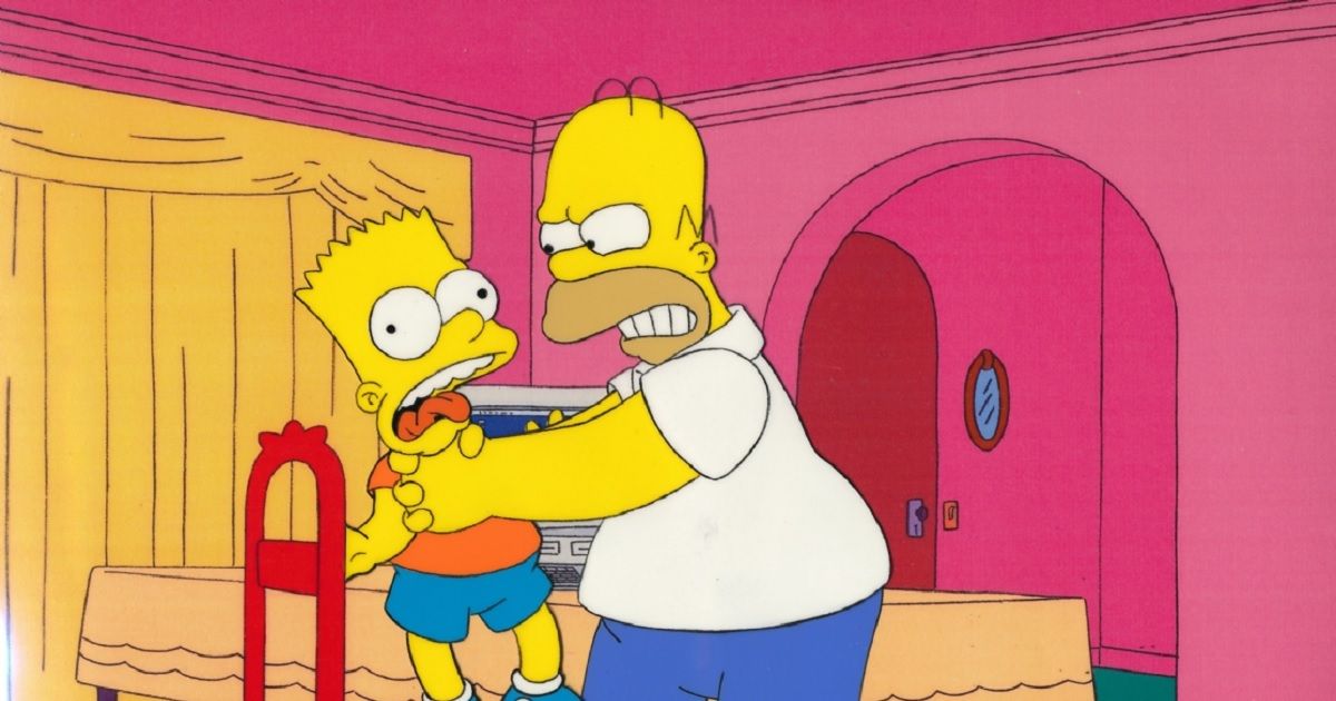 Homer and Bart in The Simpsons