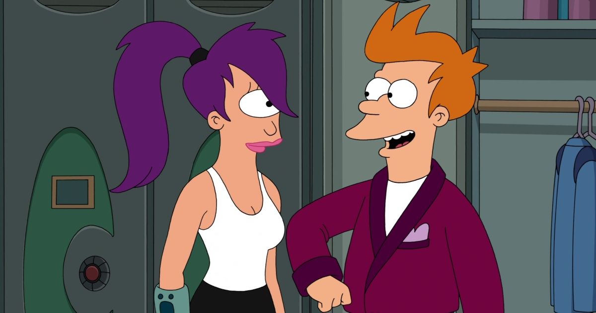 Leela and Fry in Futurama