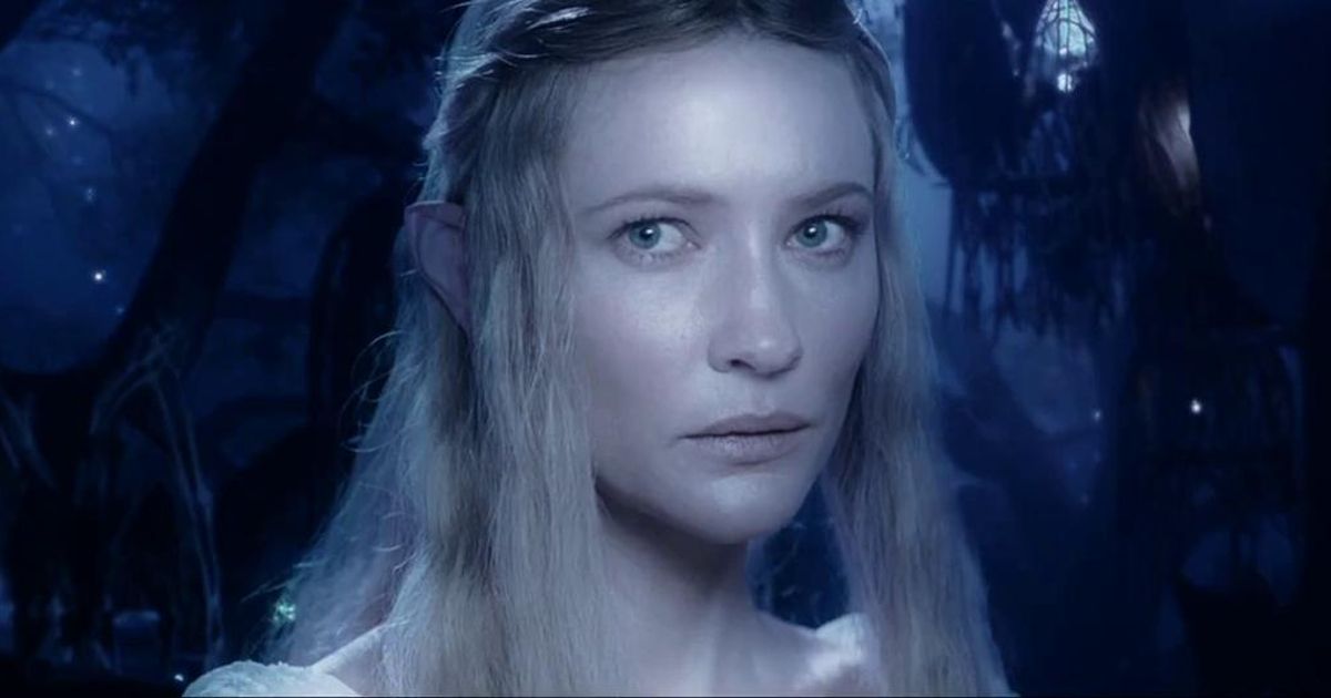 Galadriel looks sad in The Two Towers