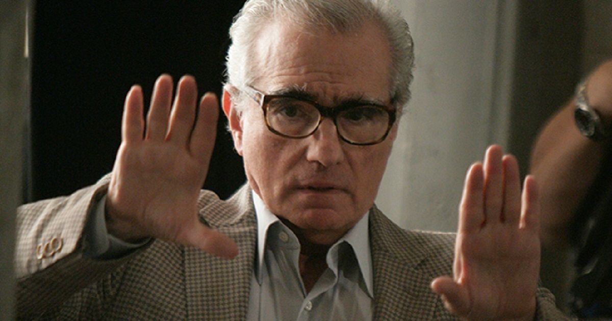 Martin-Scorsese imagining a shot while directing.