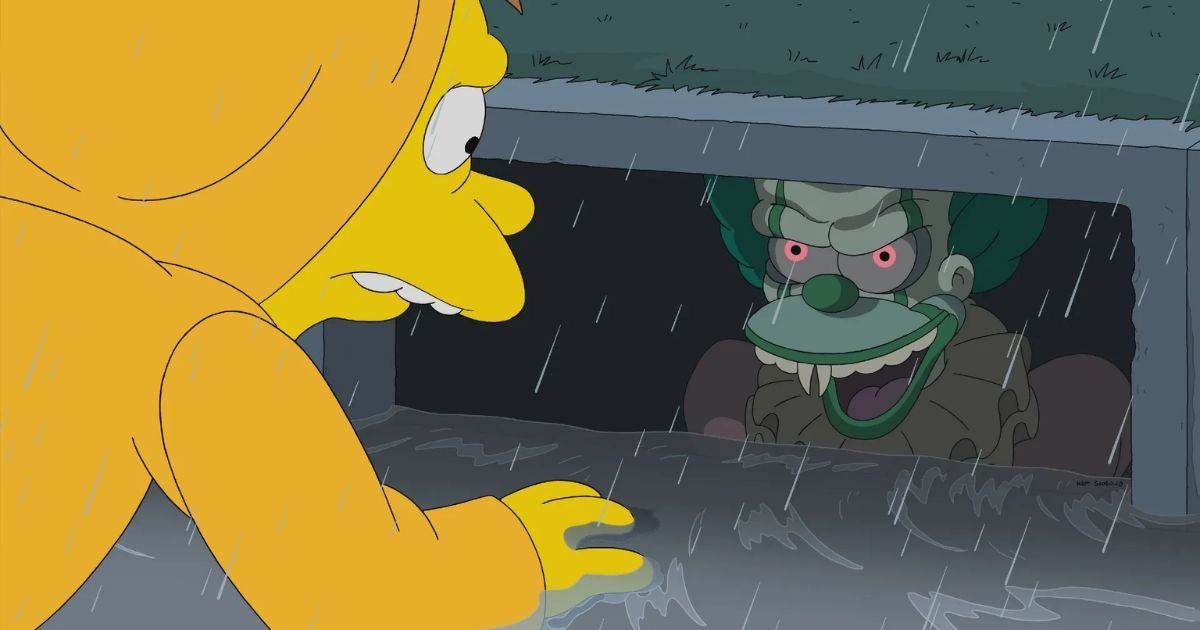 Krusty the Clown as Pennywise in The Simpsons Not It