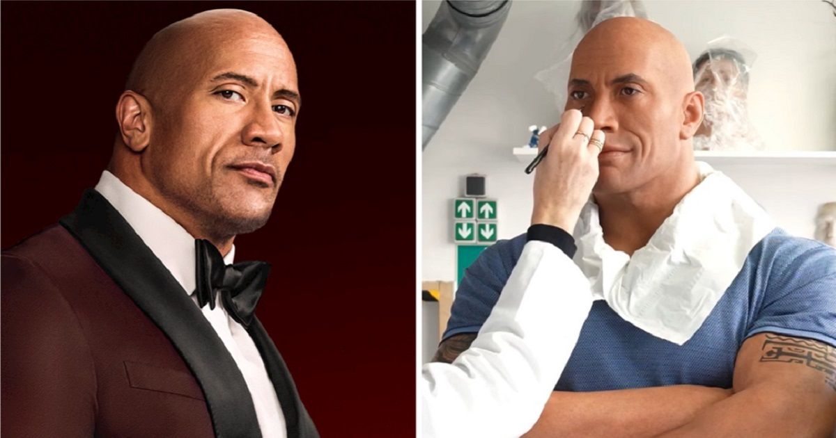 Improvements have been made to The Rock's waxwork statue.