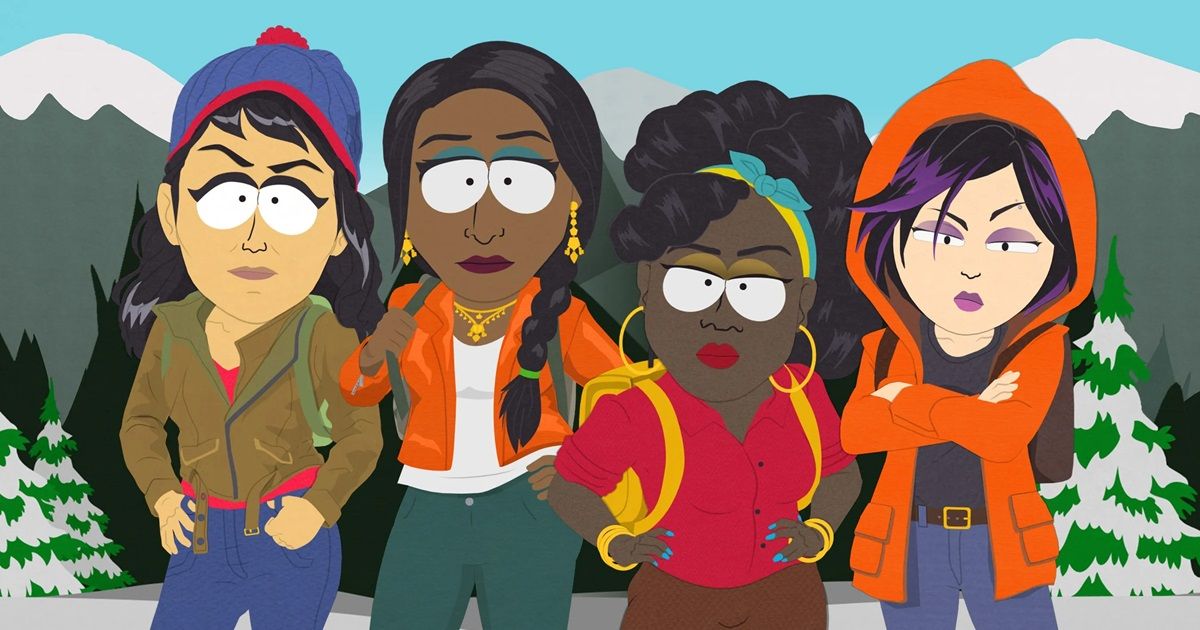 South Park characters in their female variants for South Park: Joining the Panderverse