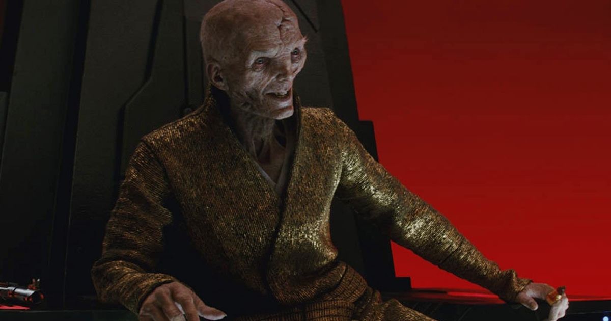Andy Serkis as Supreme Leader Snoke in Star Wars: Episode VIII - The Last Jedi