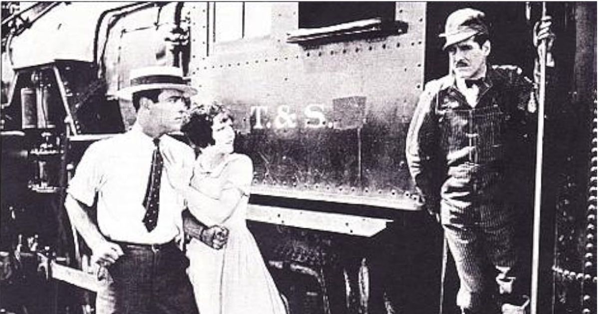 Uma cena de The Block Signal (1926)