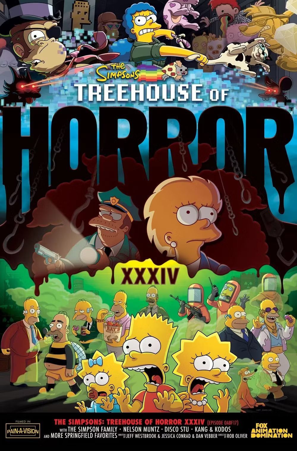 The Simpsons’ Treehouse of Horror 34 Poster Unveils Spooky Surprises in