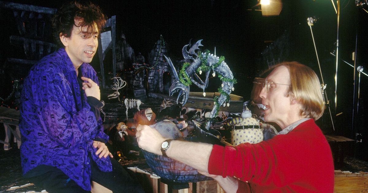 Tim Burton and Henry Selick BTS on The Nightmare Before Christmas