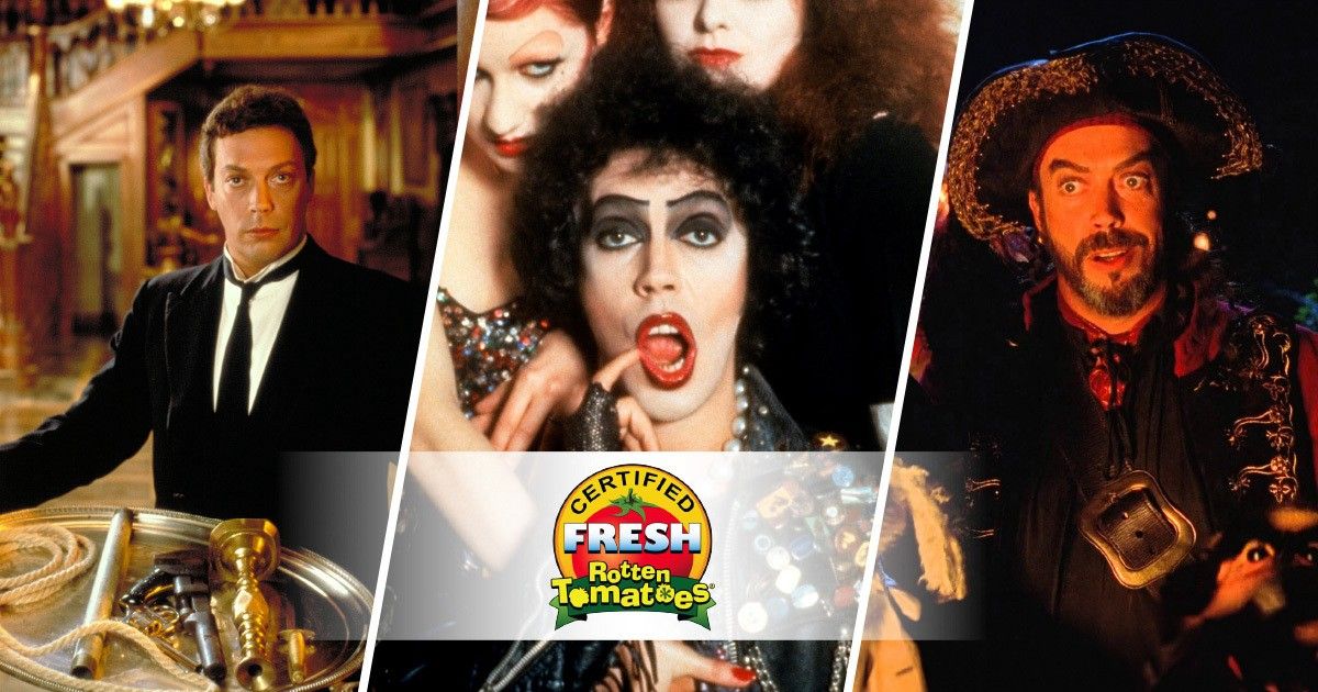 Tim Curry as Wadsworth in Clue, Tim Curry as Frank N. Furter in Rocky Horror Picture Show, Tim Curry as Long John Silver in Muppet Treasure Island