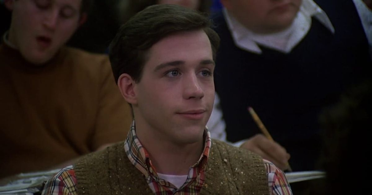 Tom Hulce sitting in class in Animal House