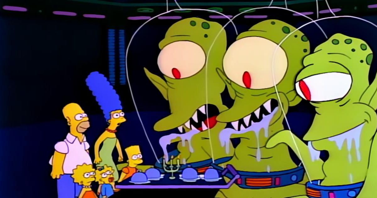A scene from The Simpsons Treehouse of Horror