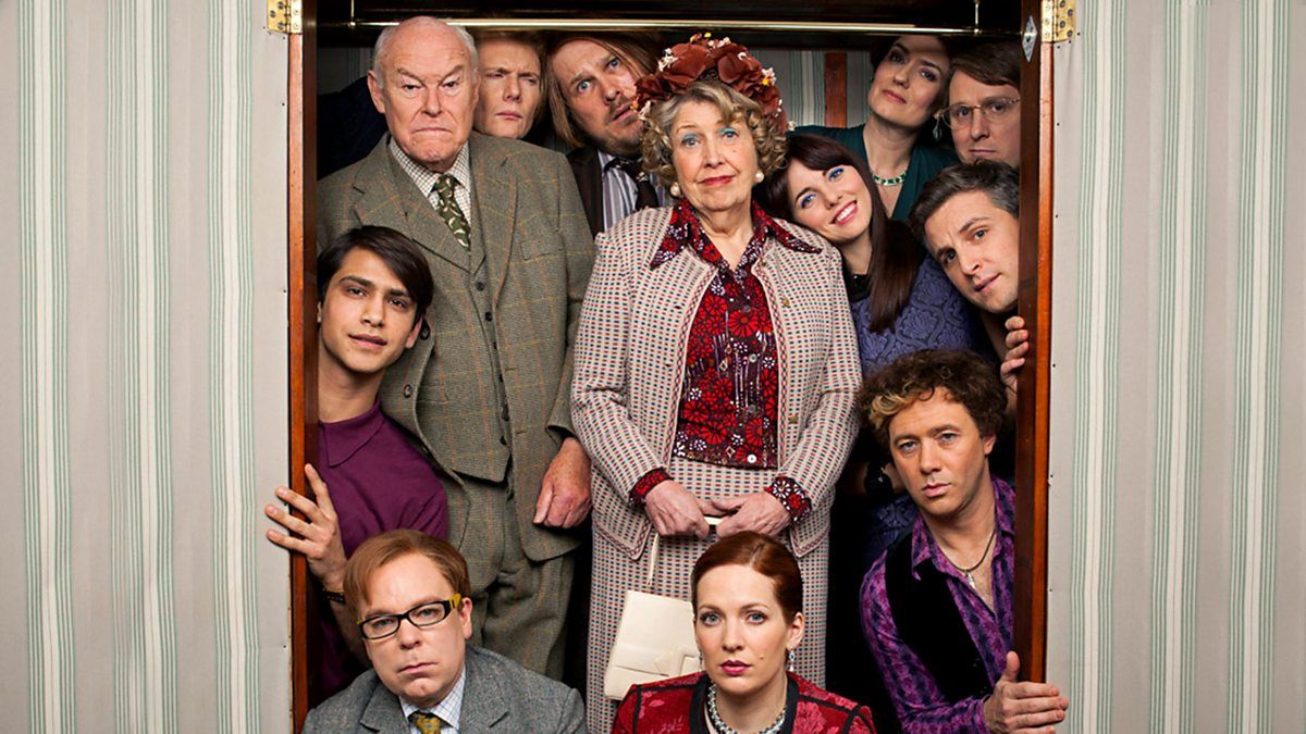 The cast of Inside No.9 in a wardrobe 