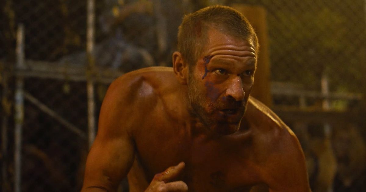 Aaron Eckhart fights in Rumble Through the Darkness