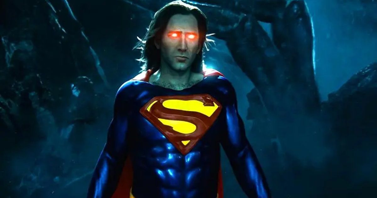 Nicolas Cage as Superman in The Flash.